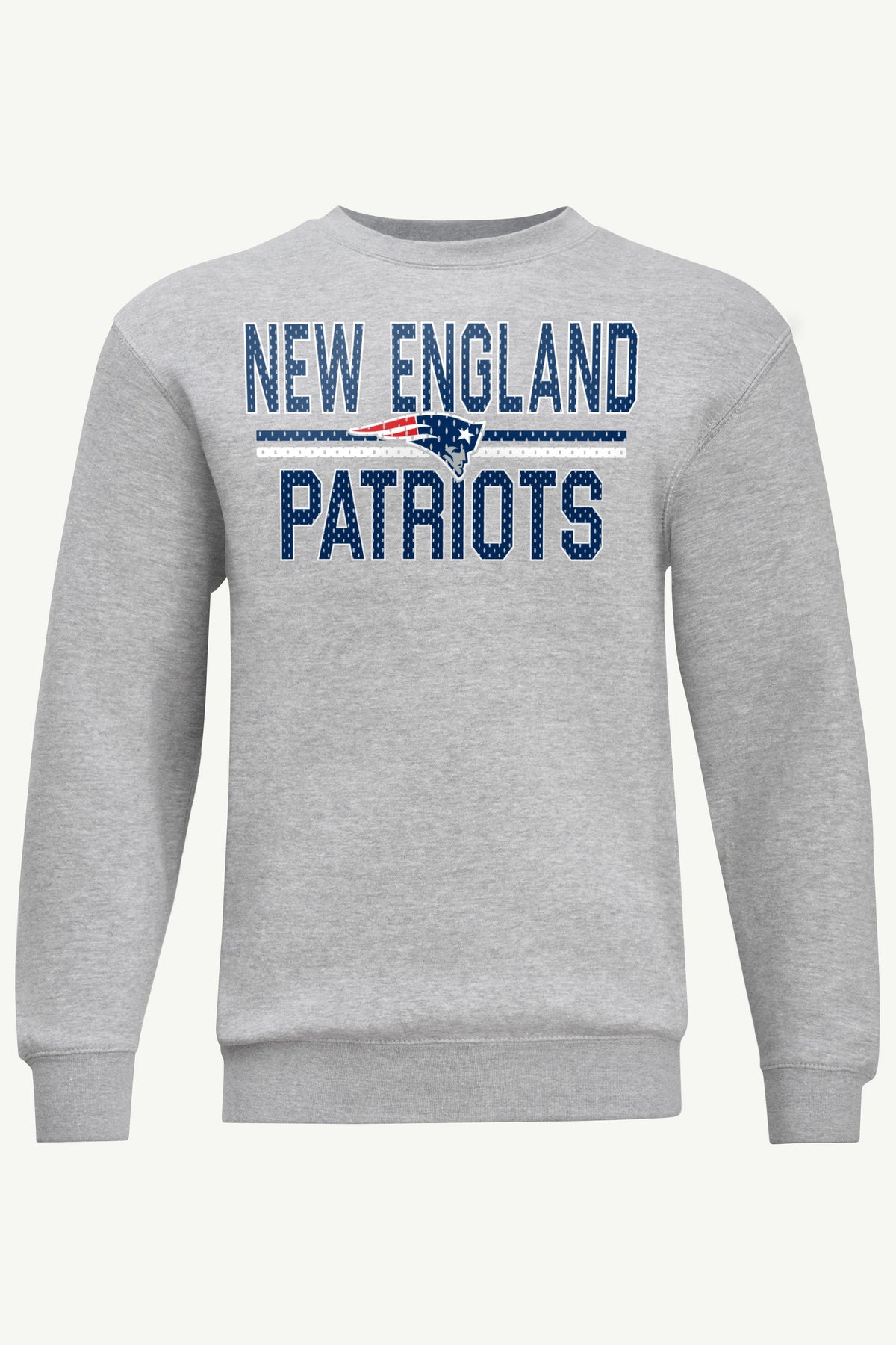 MENS NEW ENGLAND PATRIOTS MESH LOOK SWEATSHIRT - Heather Grey