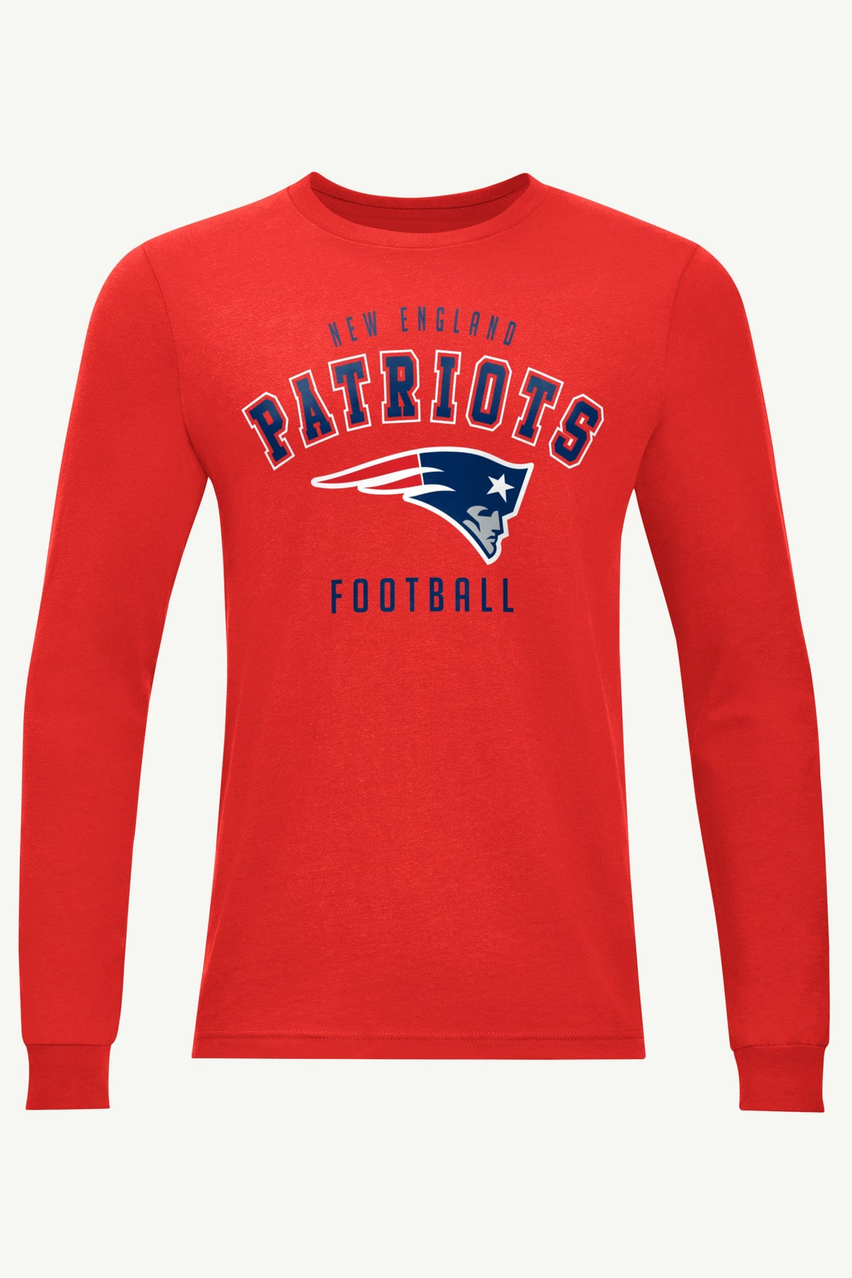 MENS NEW ENGLAND PATRIOTS LONG SLEEVE T SHIRT - Red