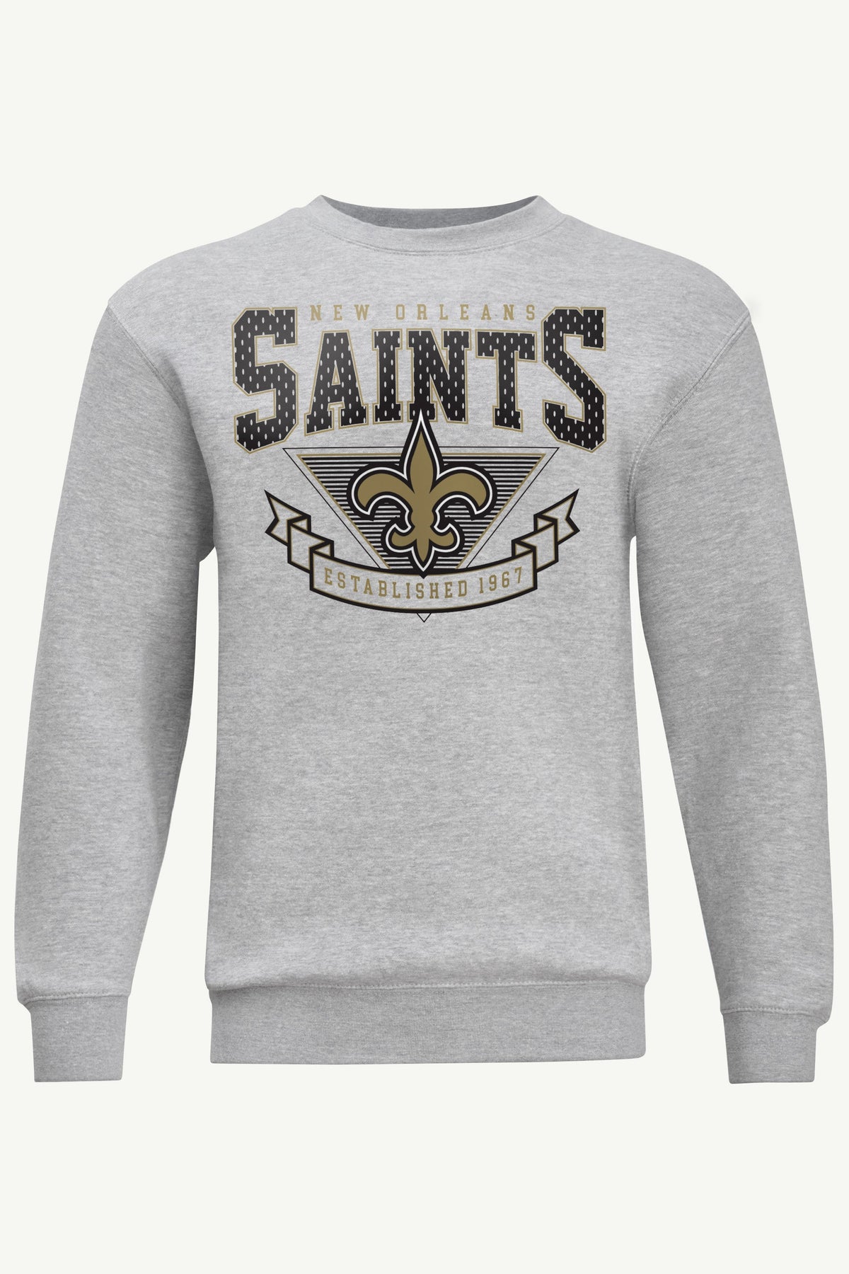 MENS NEW ORLEANS SAINTS 80's INSPIRED SWEATSHIRT - Heather Grey