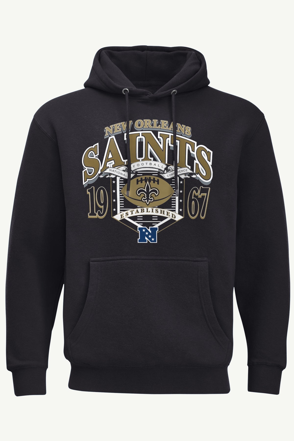 MENS NEW ORLEANS SAINTS 80s INSPIRED FIELD HOODIE - Black