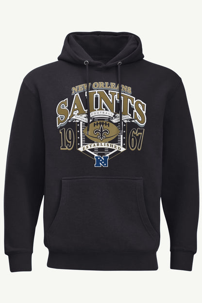 MENS NEW ORLEANS SAINTS 80s INSPIRED FIELD HOODIE - Black