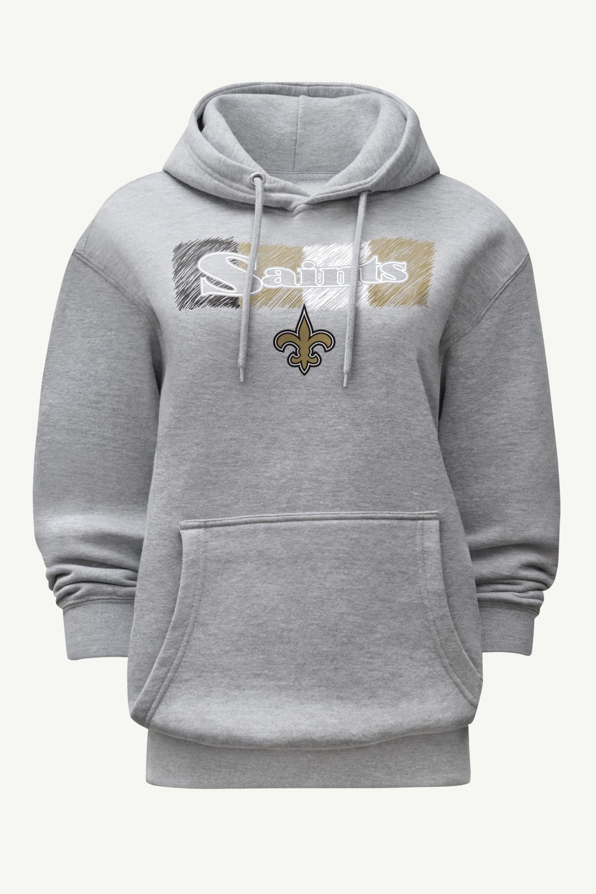 WOMENS NEW ORLEANS SAINTS COLOR SHADING HOODIE - Heather Grey