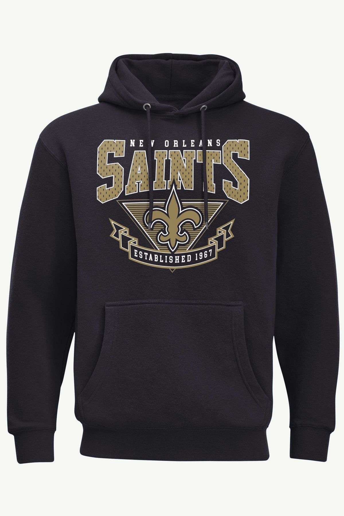 MENS NEW ORLEANS SAINTS 80's INSPIRED HOODIE - Black