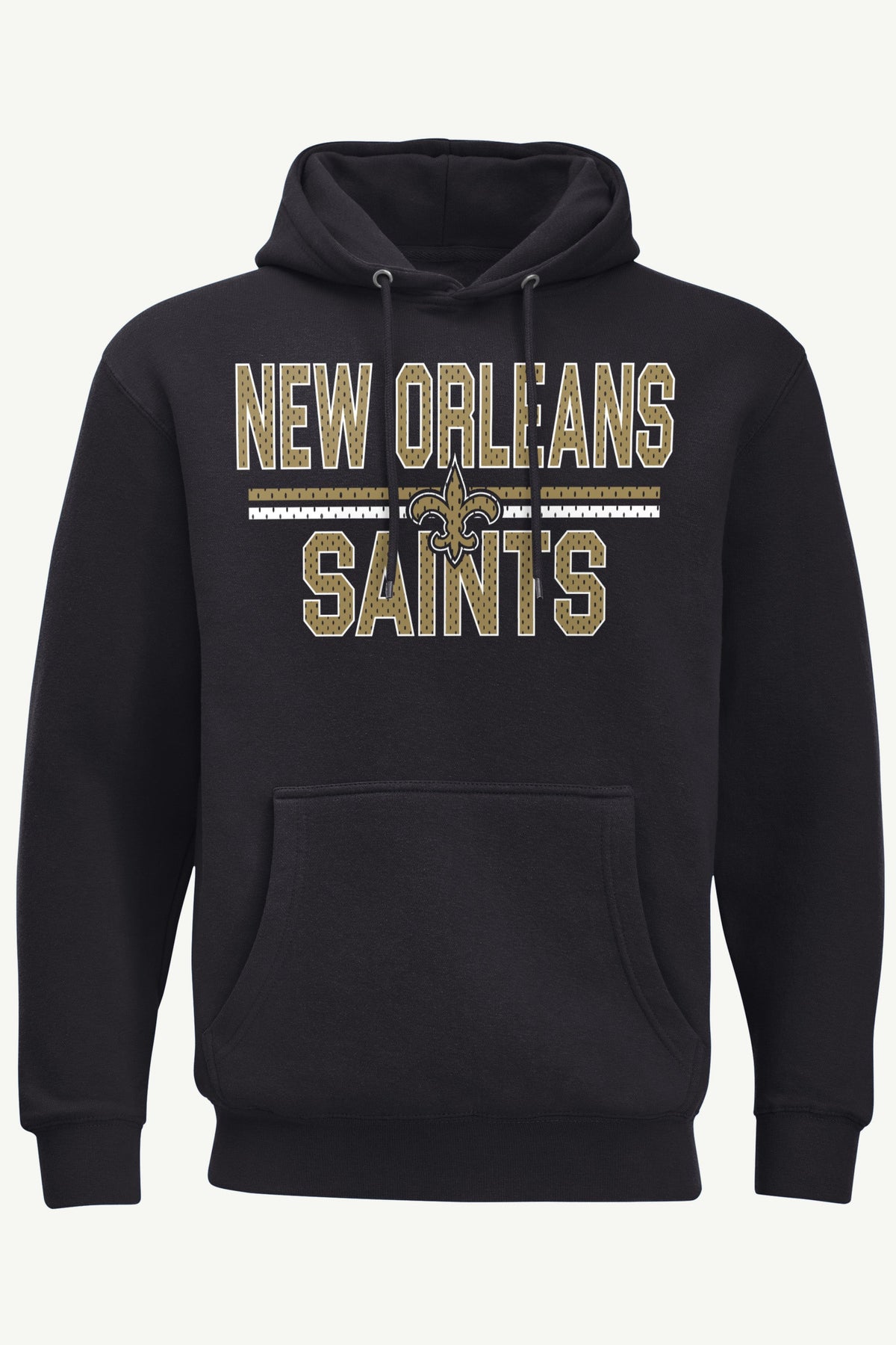 MENS NEW ORLEANS SAINTS MESH LOOK HOODIE - Black