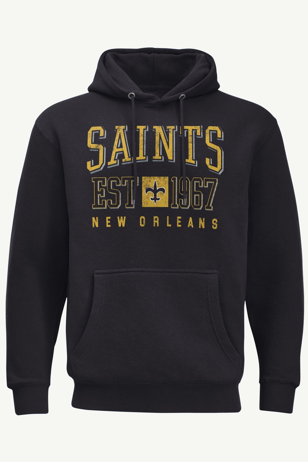 MENS NEW ORLEANS SAINTS RETRO HOODIE - Black