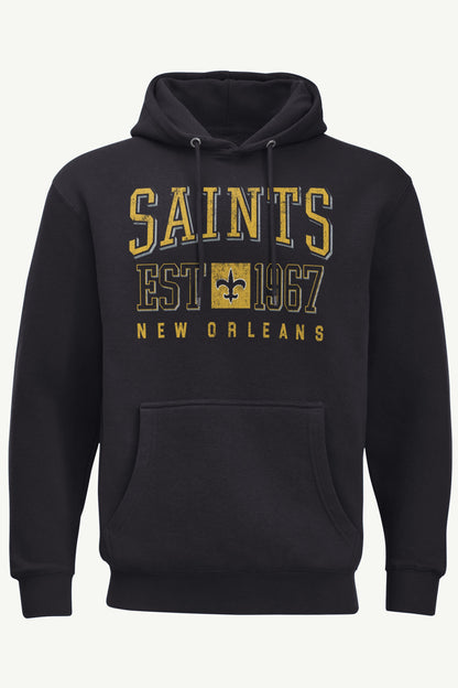 MENS NEW ORLEANS SAINTS RETRO HOODIE - Black