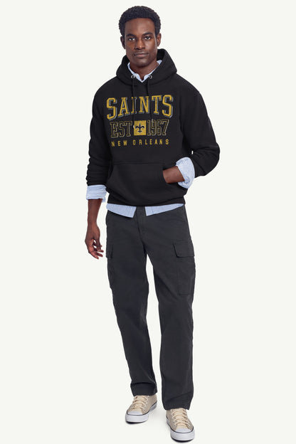 MENS NEW ORLEANS SAINTS RETRO HOODIE - Black