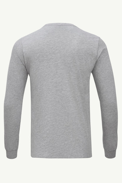 MENS NEW YORK GIANTS 80's INSPIRED LONG SLEEVE T SHIRT - Heather Grey