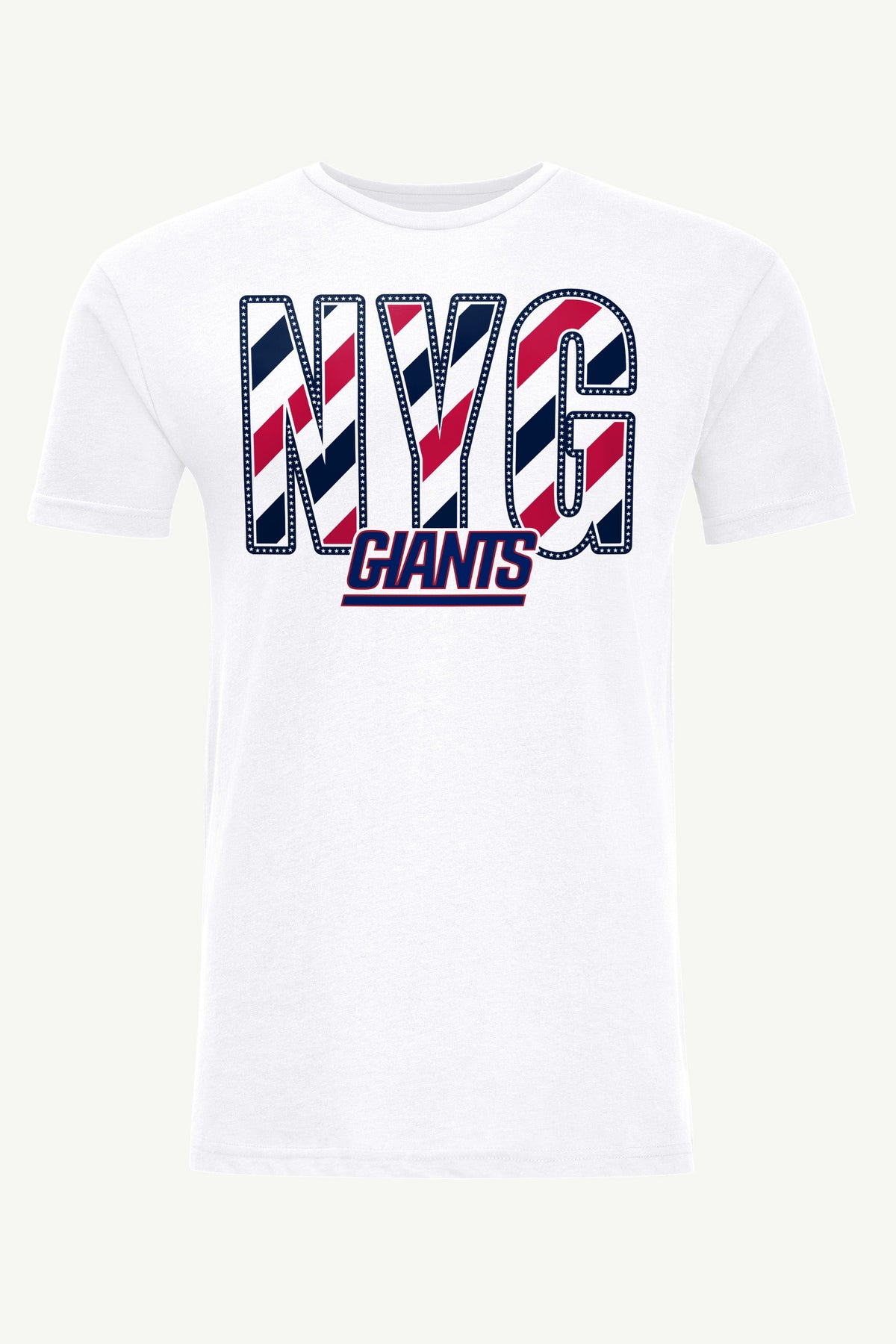 MENS NEW YORK GIANTS STARS AND STRIPES T SHIRT - White