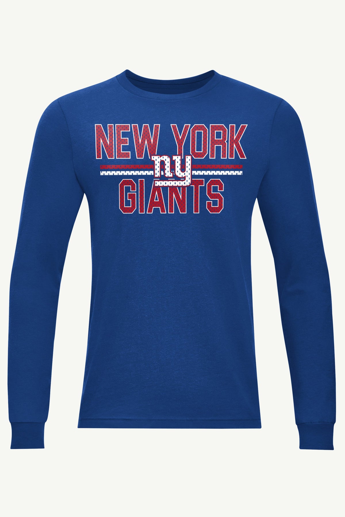 MENS NEW YORK GIANTS MESH LOOK LONG SLEEVE T SHIRT - Royal