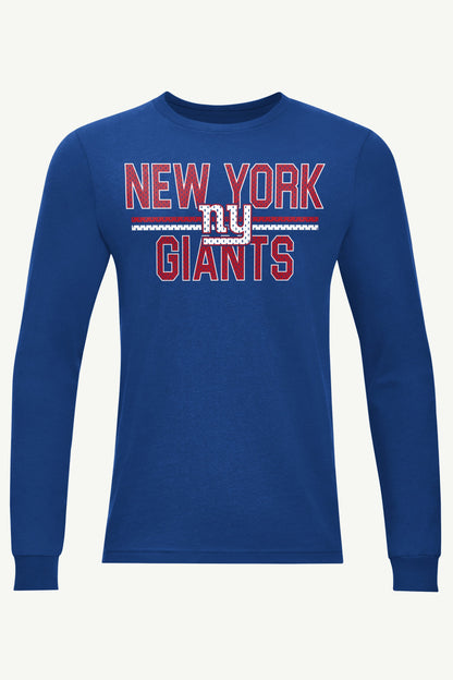 MENS NEW YORK GIANTS MESH LOOK LONG SLEEVE T SHIRT - Royal