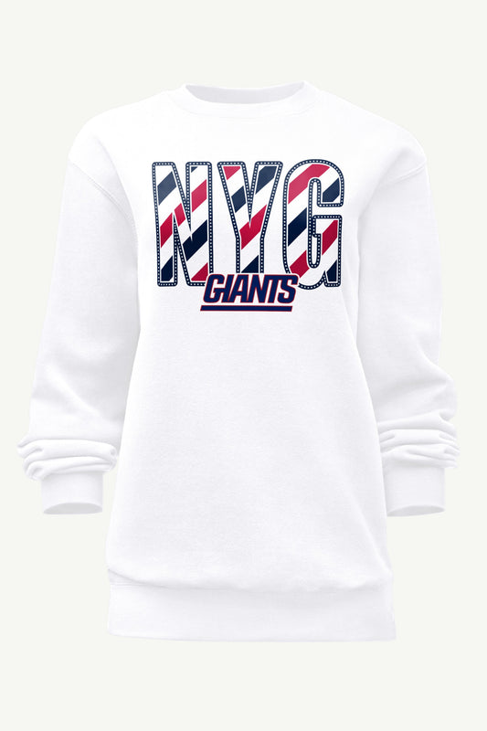 WOMENS NEW YORK GIANTS STARS AND STRIPES SWEATSHIRT - White