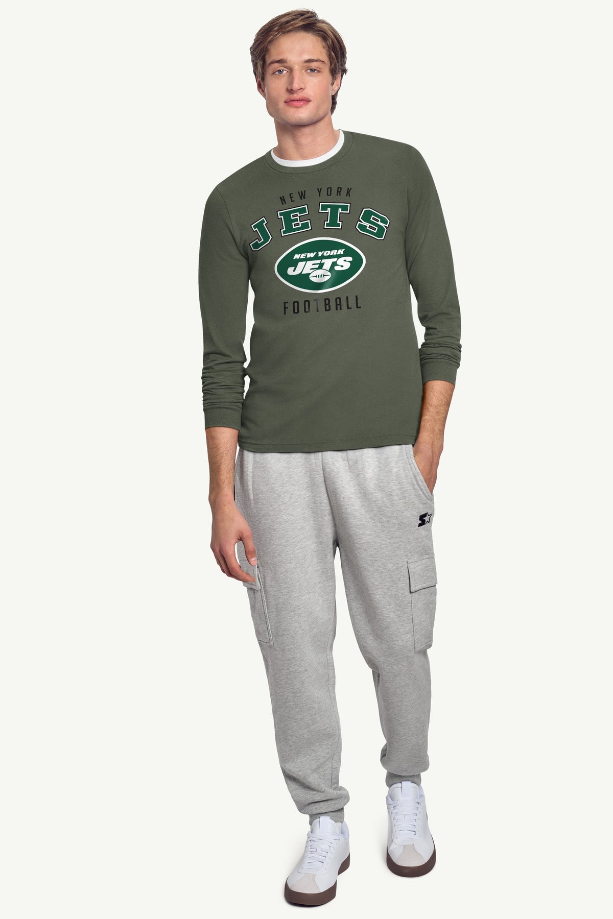 MENS NEW YORK JETS LONG SLEEVE T SHIRT - Green