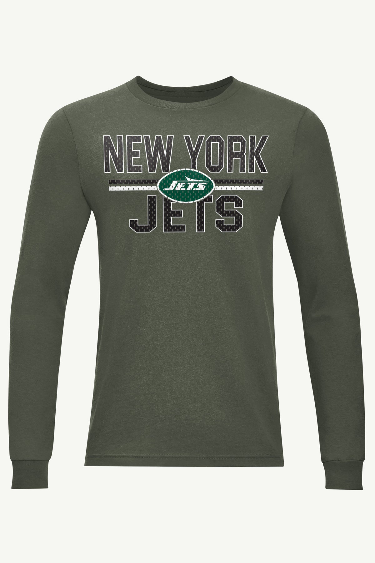 MENS NEW YORK JETS MESH LOOK LONG SLEEVE T SHIRT - Green