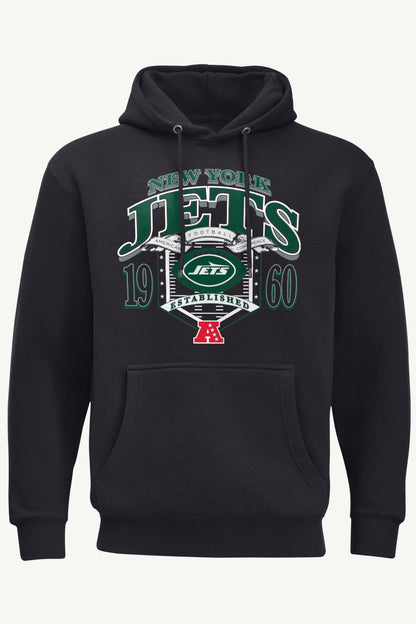 MENS NEW YORK JETS 80s INSPIR INSPIRED FIELD HOODIE - Black