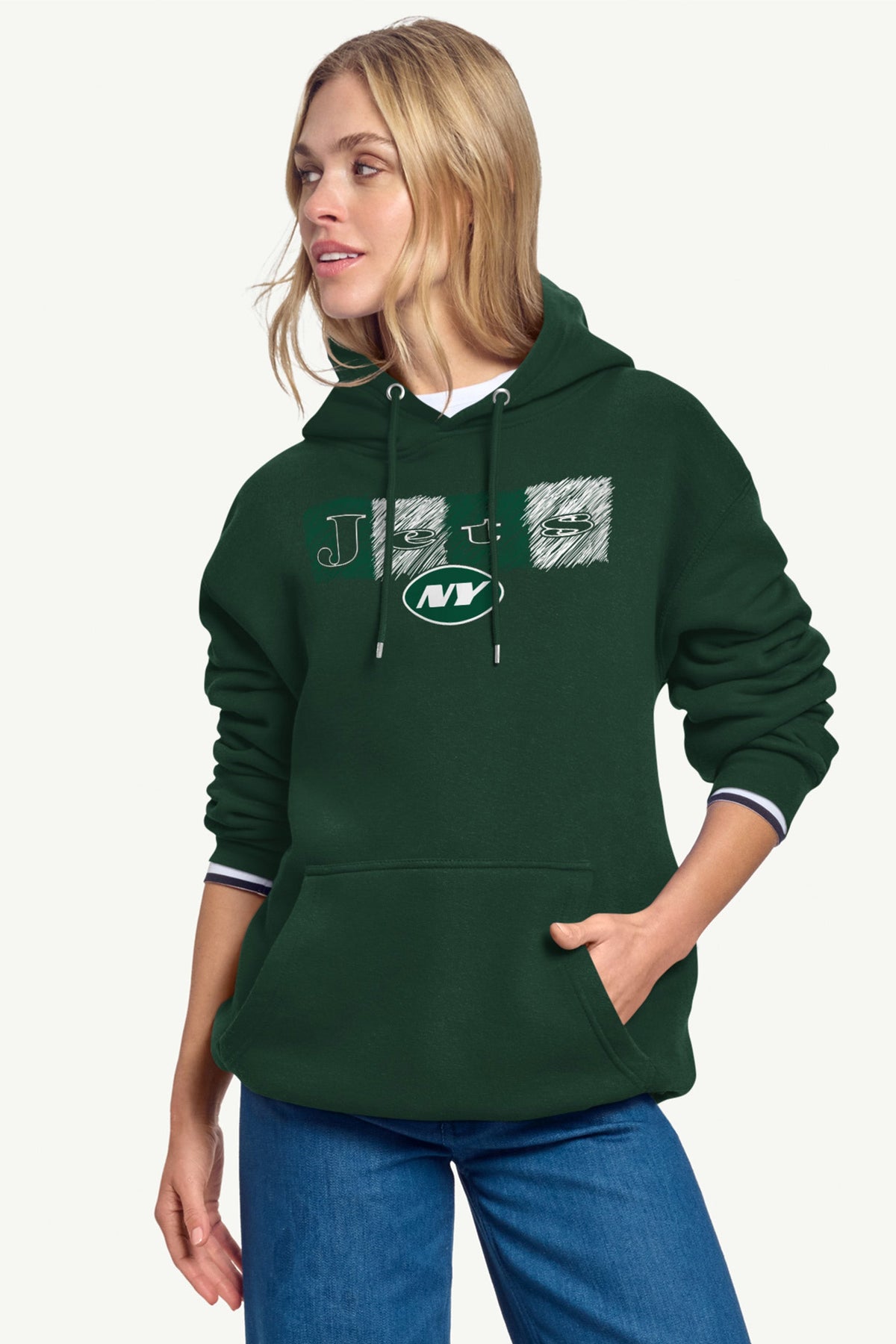 WOMENS NEW YORK JETS COLOR SHADING HOODIE - Green