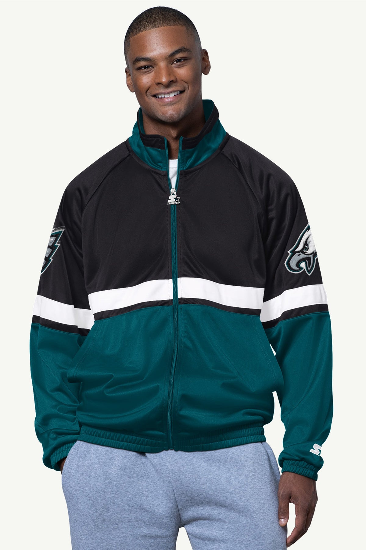 MENS PHILADELPHIA EAGLES VETERAN TRACK JACKET - Starter