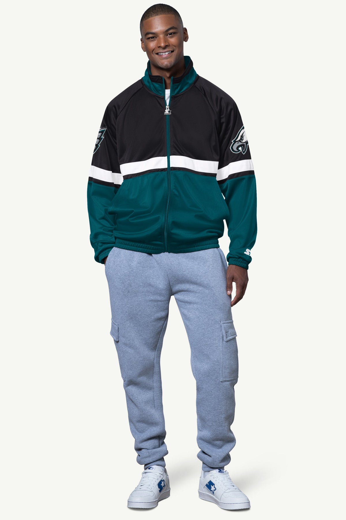 MENS PHILADELPHIA EAGLES VETERAN TRACK JACKET - Starter