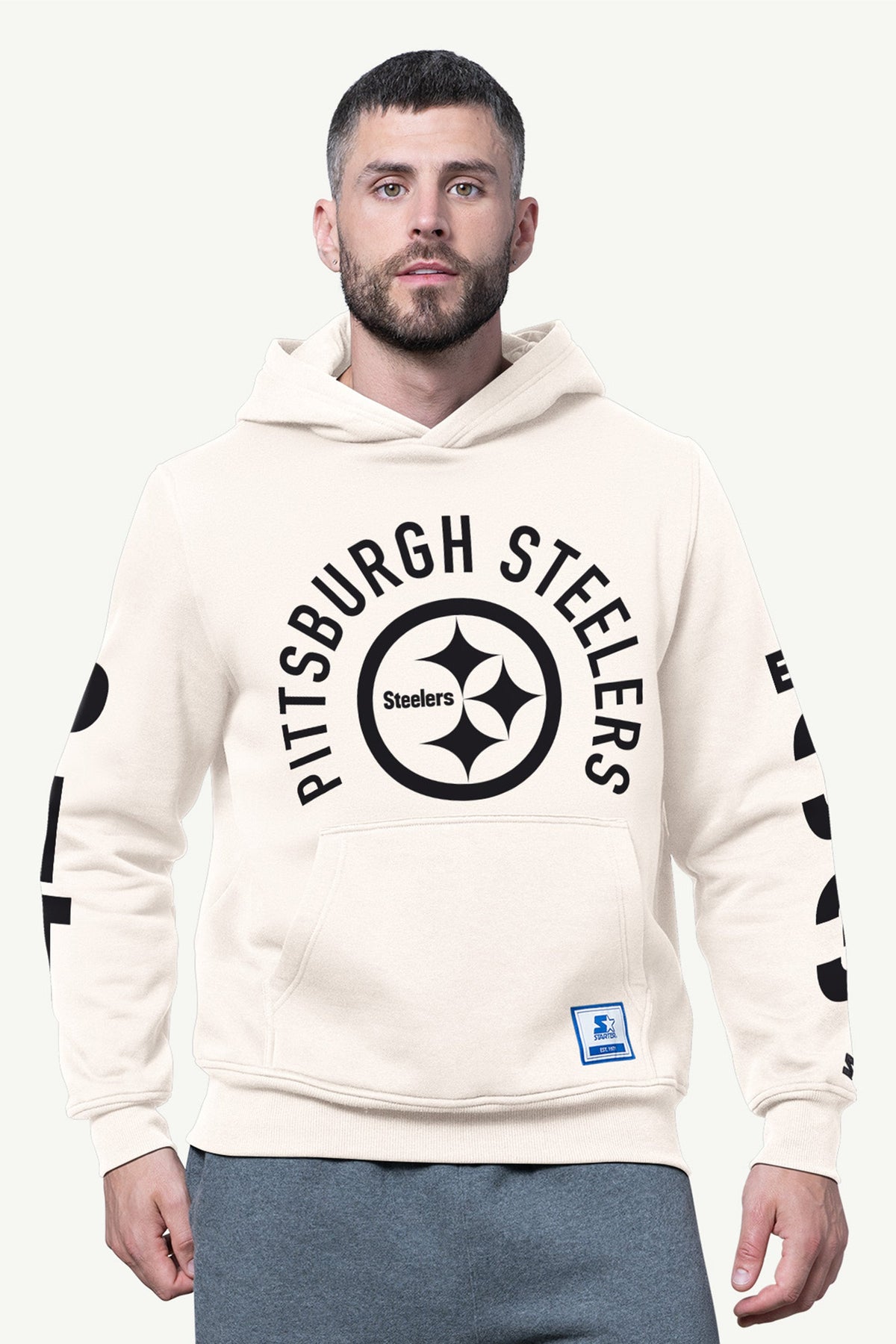 MENS PITTSBURGH STEELERS HANDOFF FLEECE HOODIE - Starter