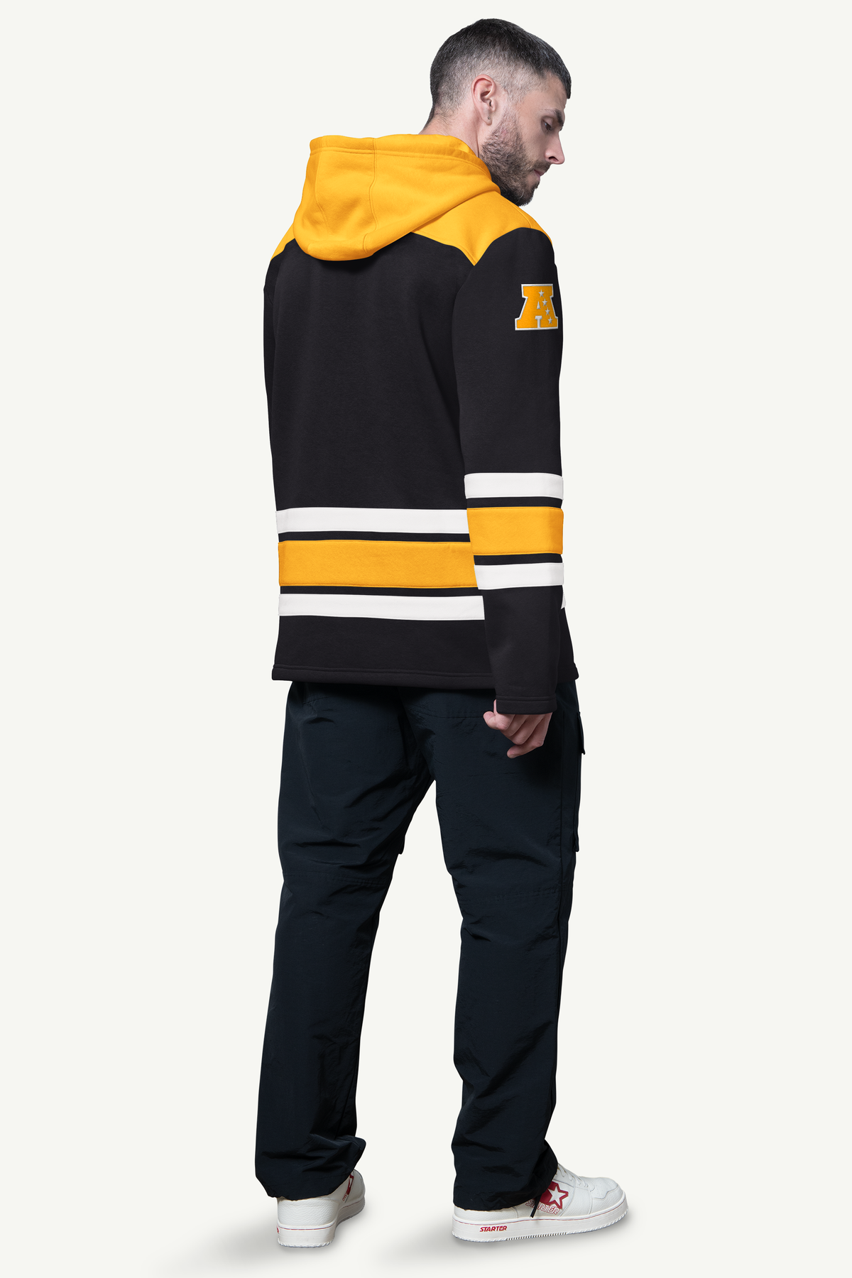 MENS PITTSBURGH STEELERS SLAP SHOT HOODED HOCKEY PULLOVER - Multi