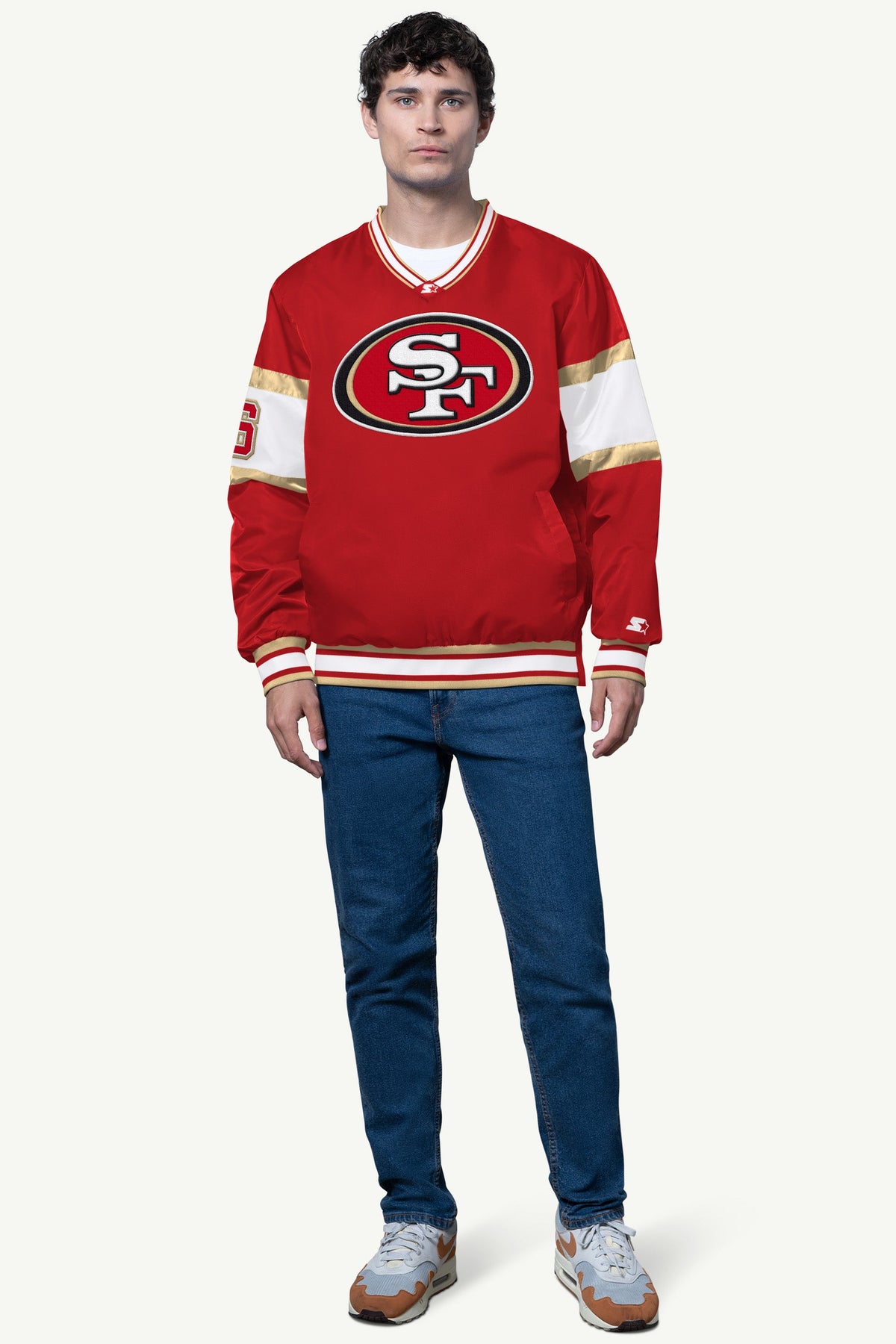 MENS SAN FRANCISCO 49ERS SIGNAL COLLAR PULLOVER - Starter