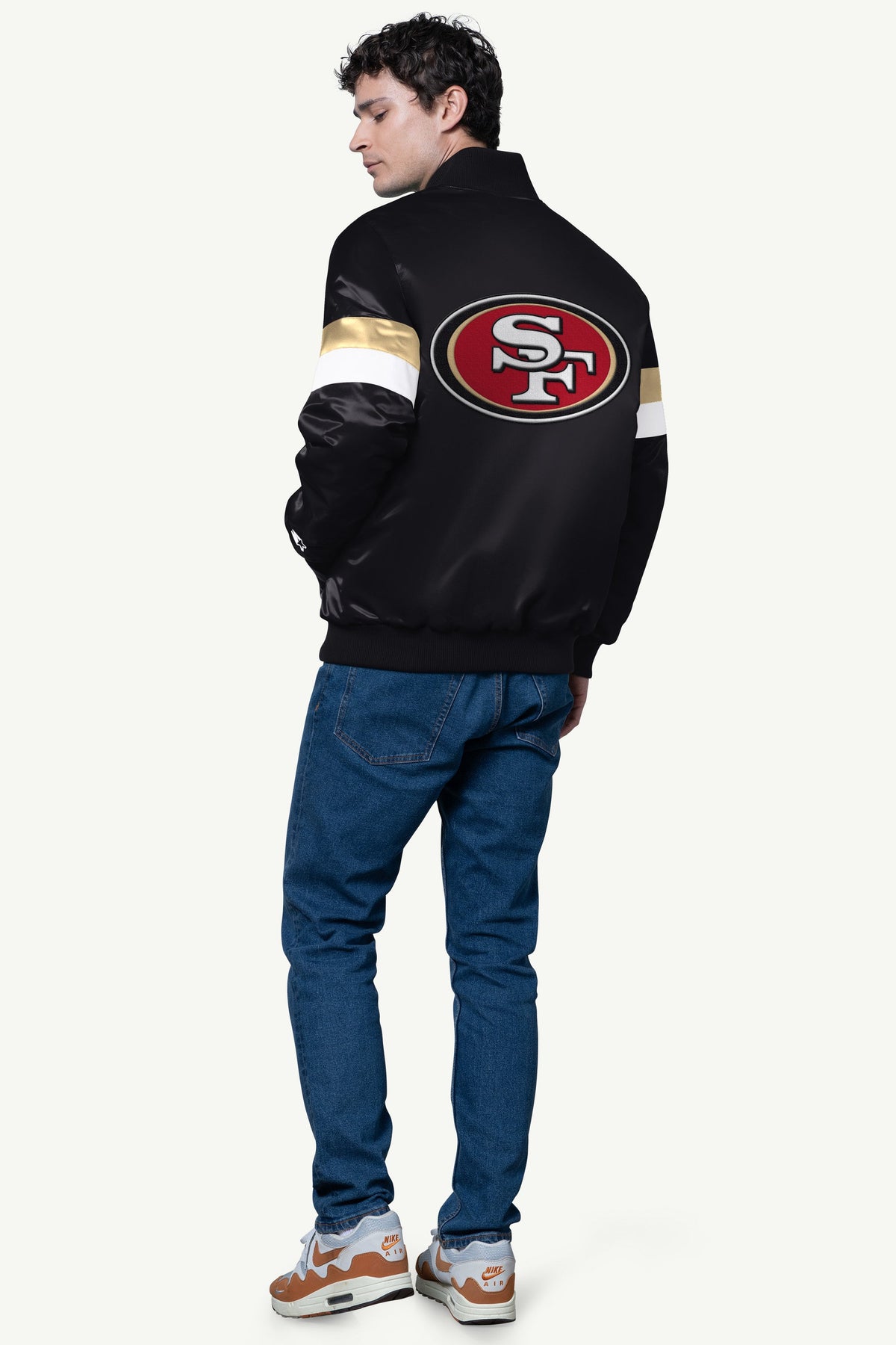 MENS SAN FRANCISCO 49ERS SATIN VARSITY JACKET - Multi