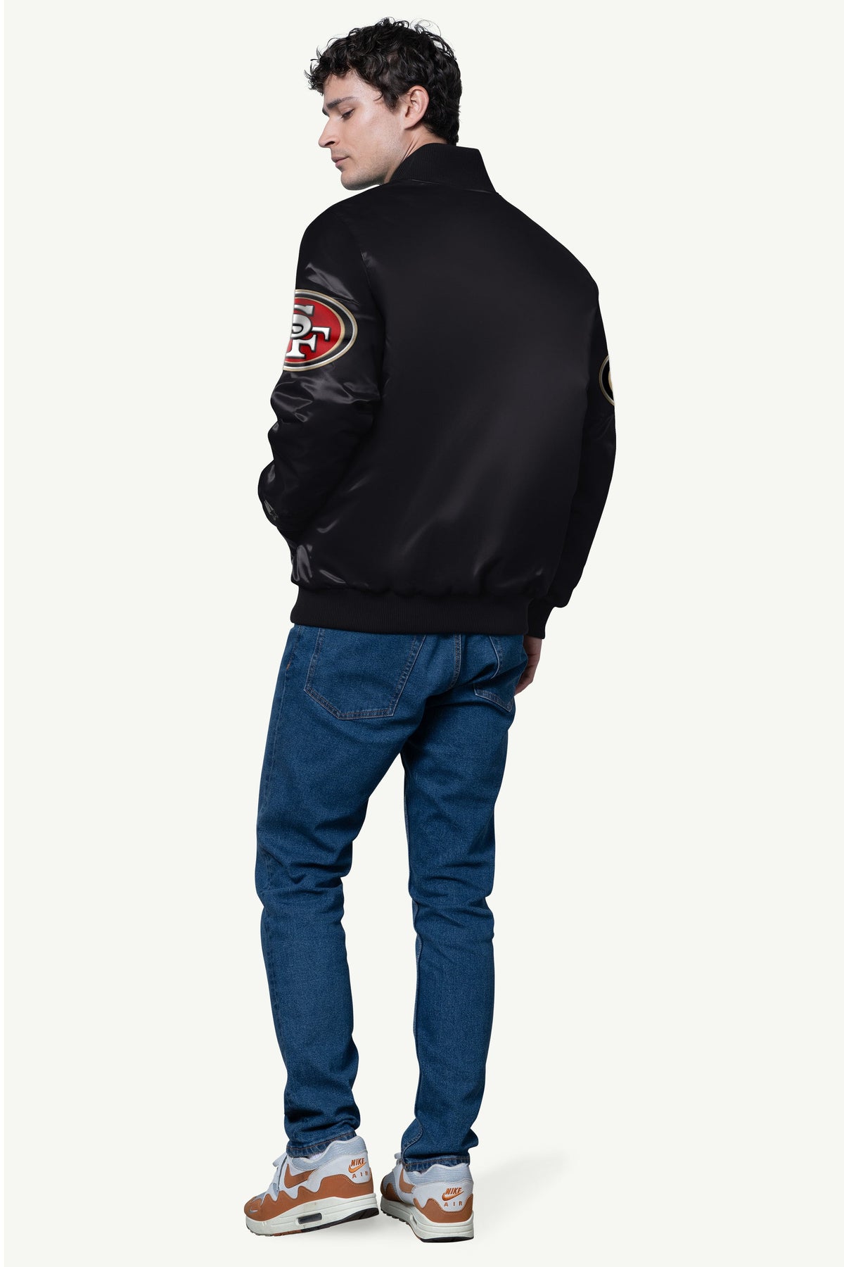 MENS SAN FRANCISCO 49ERS SATIN VARSITY JACKET - Multi
