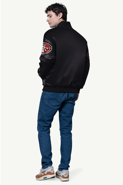 MENS SAN FRANCISCO 49ERS SATIN VARSITY JACKET - Multi
