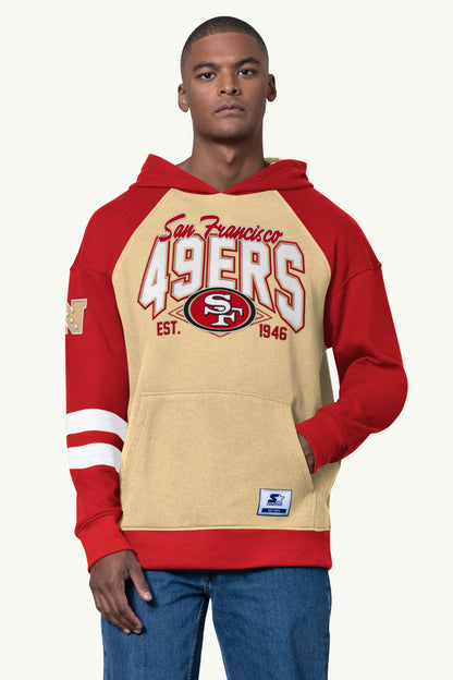 MENS SAN FRANCISCO 49ERS INTERCEPTION COLORBLOCK HOODIE - Starter