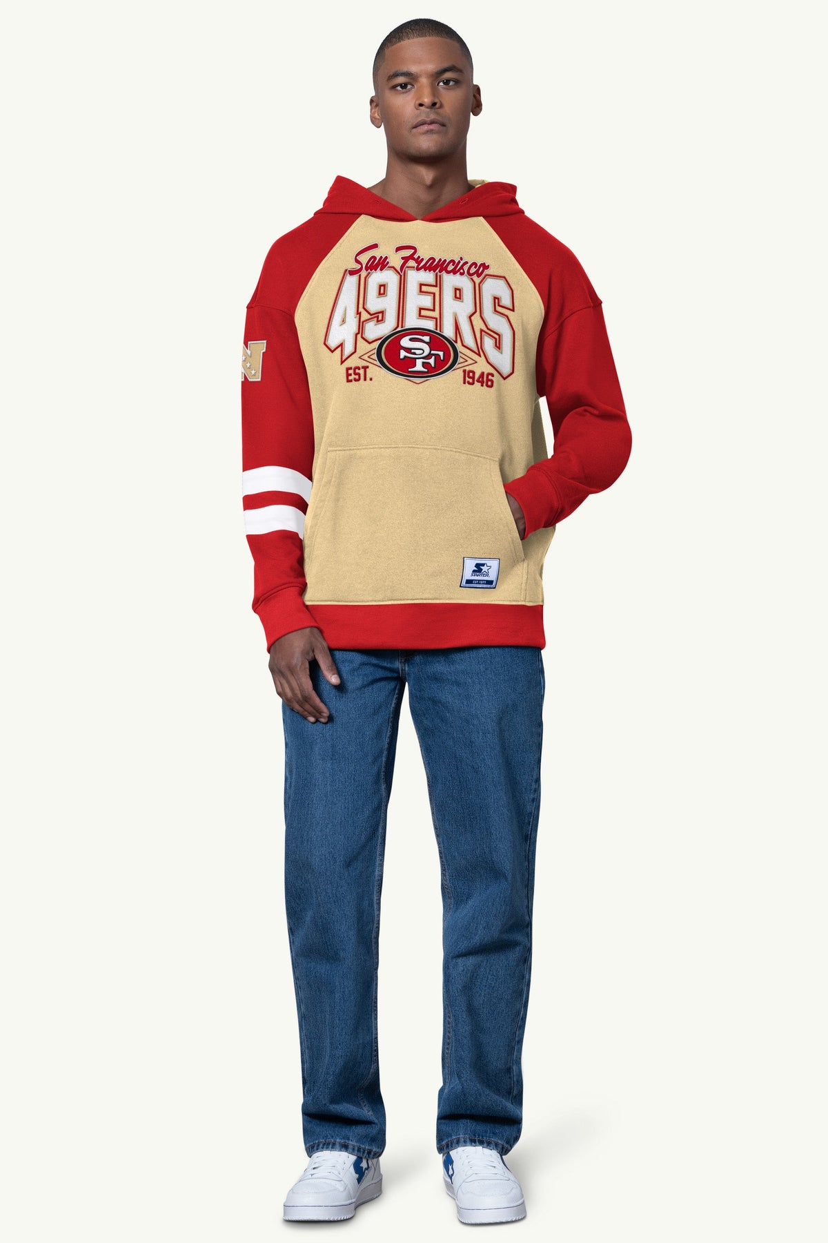 MENS SAN FRANCISCO 49ERS INTERCEPTION COLORBLOCK HOODIE - Starter