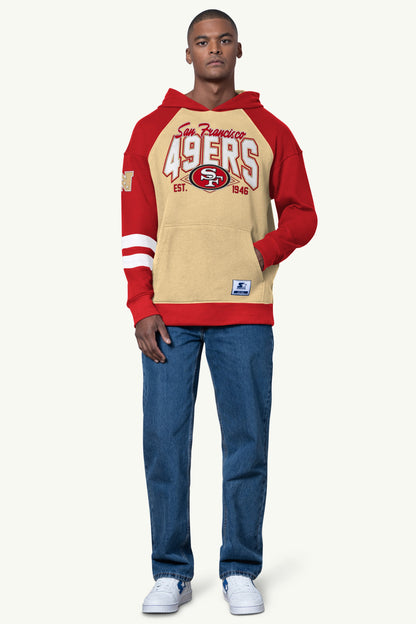 MENS SAN FRANCISCO 49ERS INTERCEPTION COLORBLOCK HOODIE - Starter