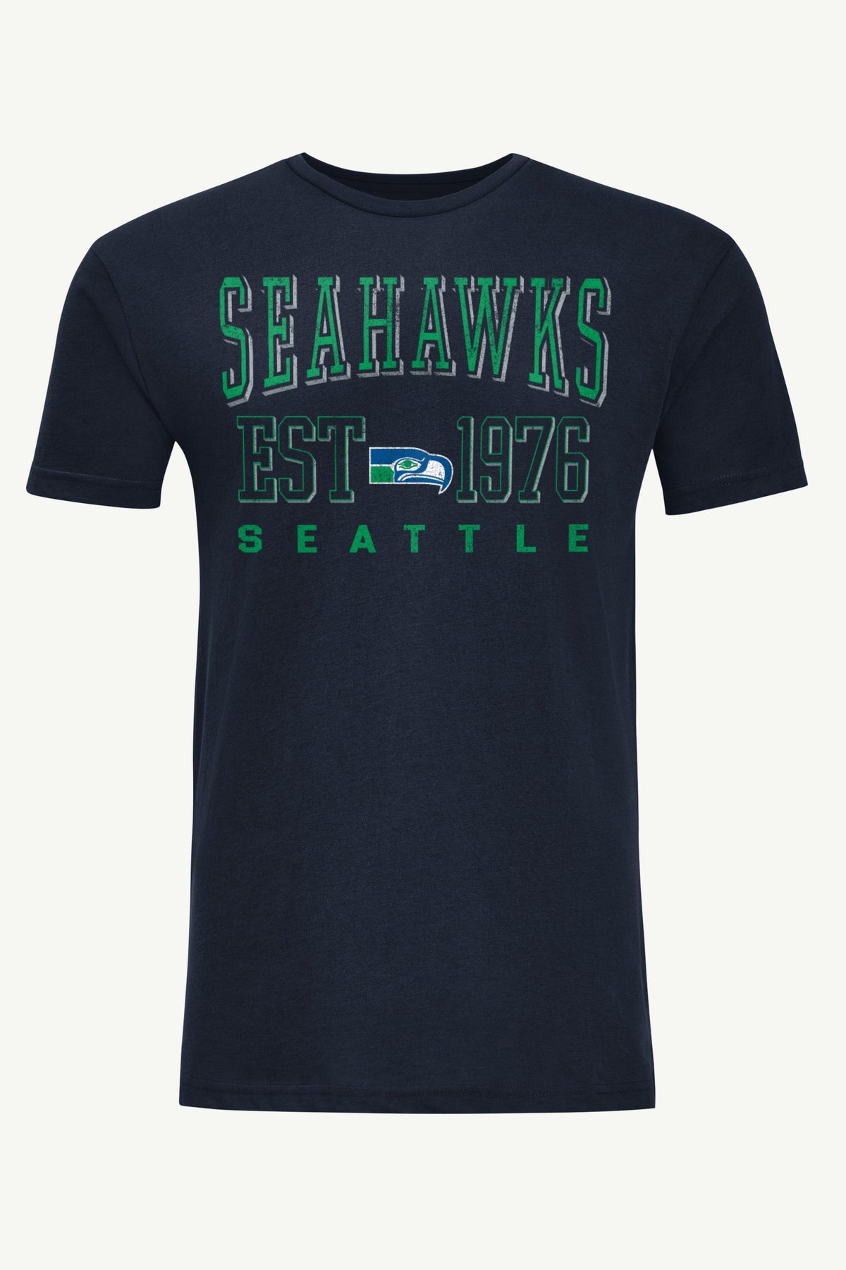 MENS SEATTLE SEAHAWKS RETRO T SHIRT - Navy