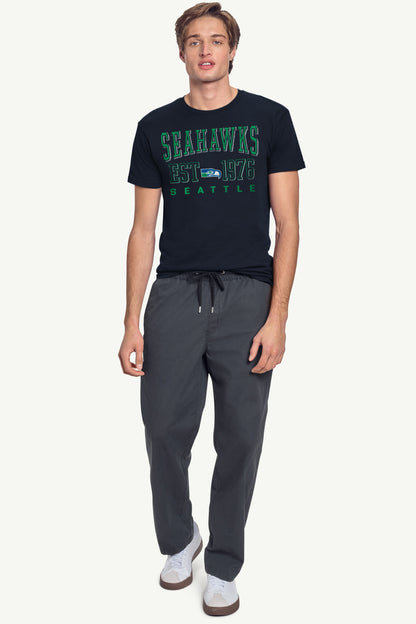 MENS SEATTLE SEAHAWKS RETRO T SHIRT - Navy