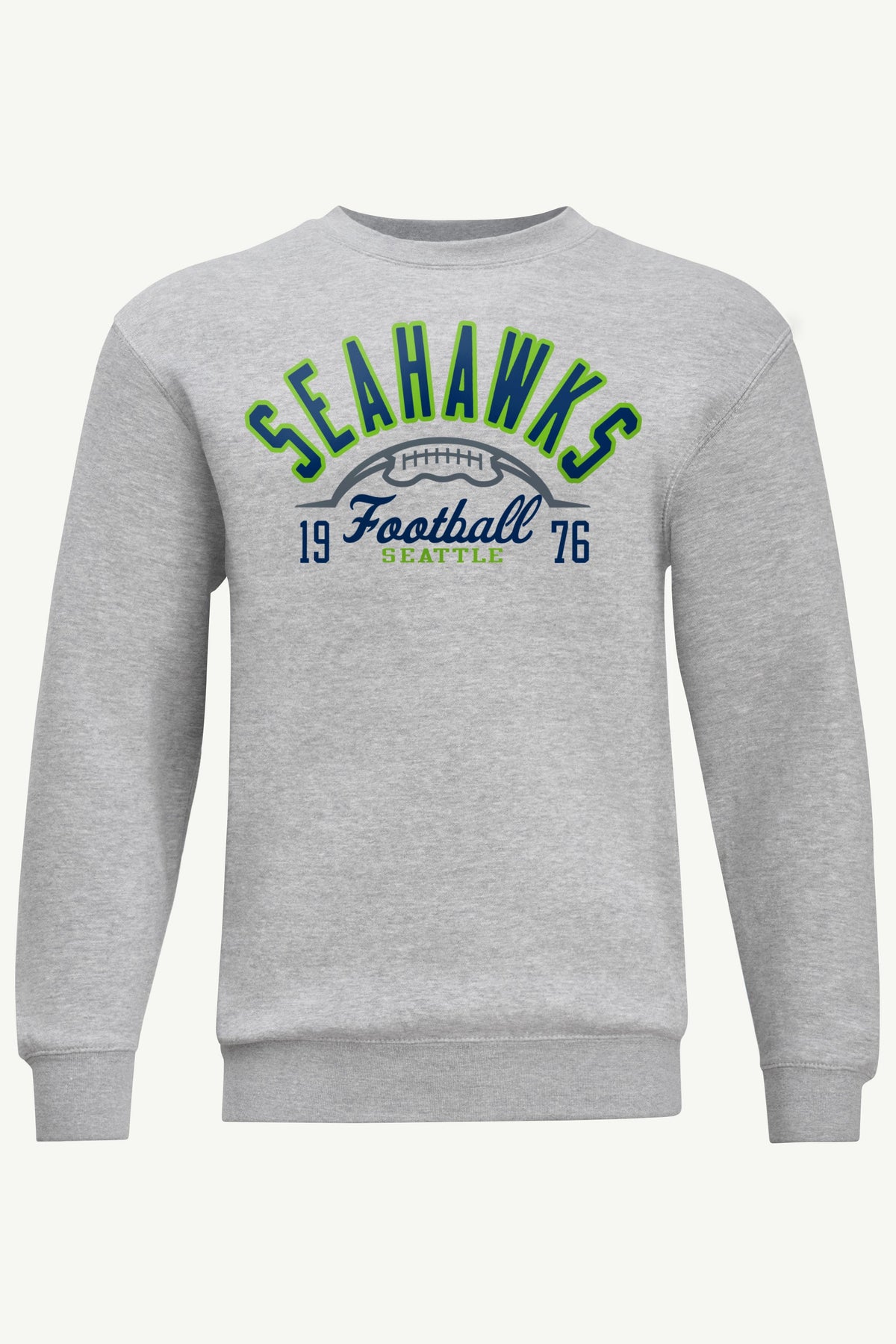 MENS SEATTLE SEAHAWKS HALF BALL SWEATSHIRT - Heather Grey