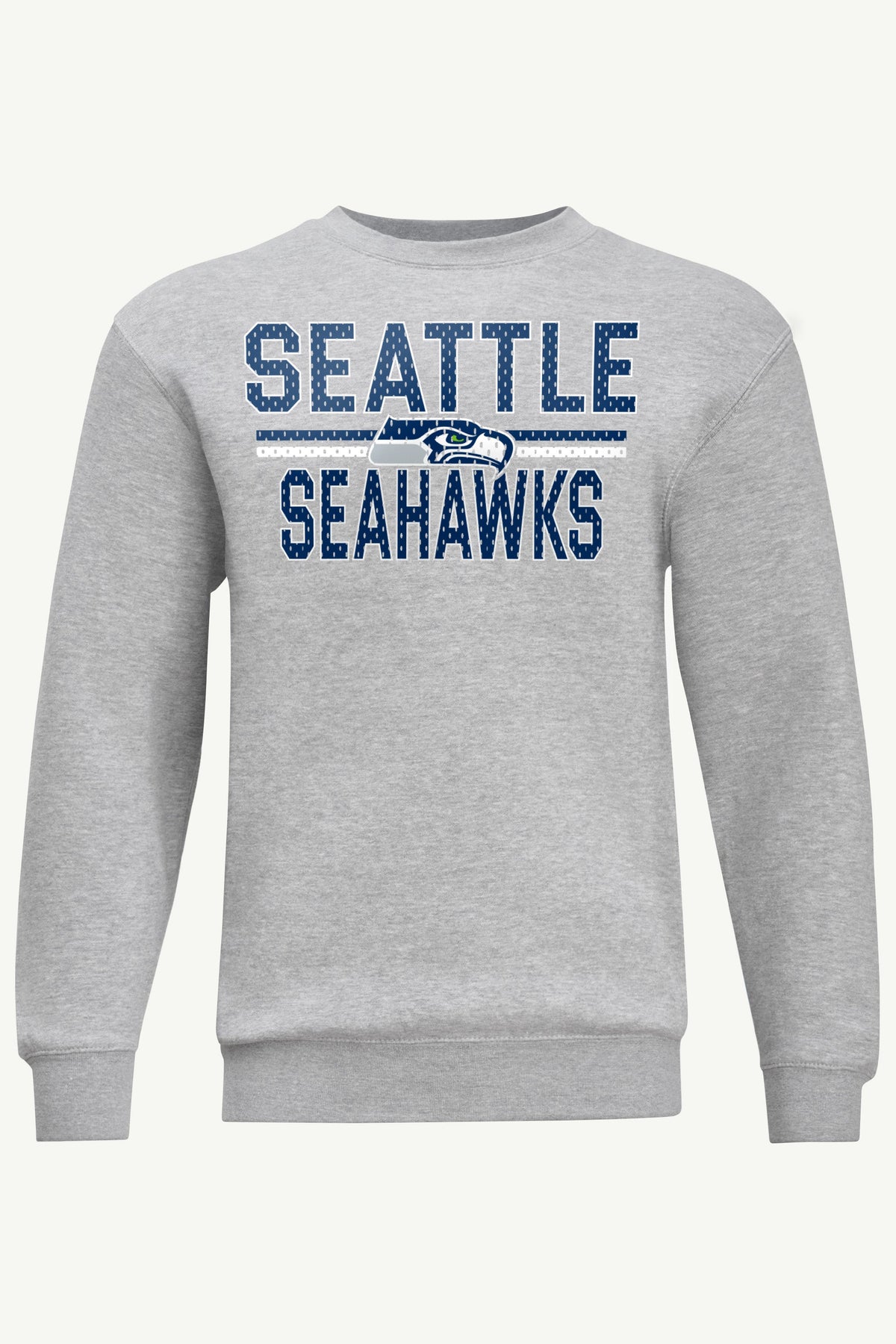 MENS SEATTLE SEAHAWKS MESH LOOK SWEATSHIRT - Heather Grey