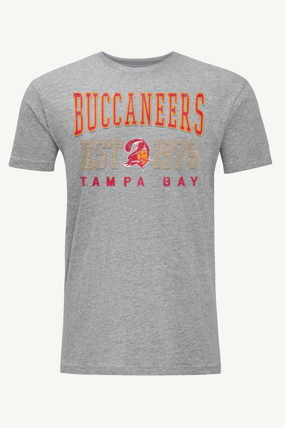 MENS TAMPA BAY BUCCANEERS RETRO T SHIRT - Heather Grey