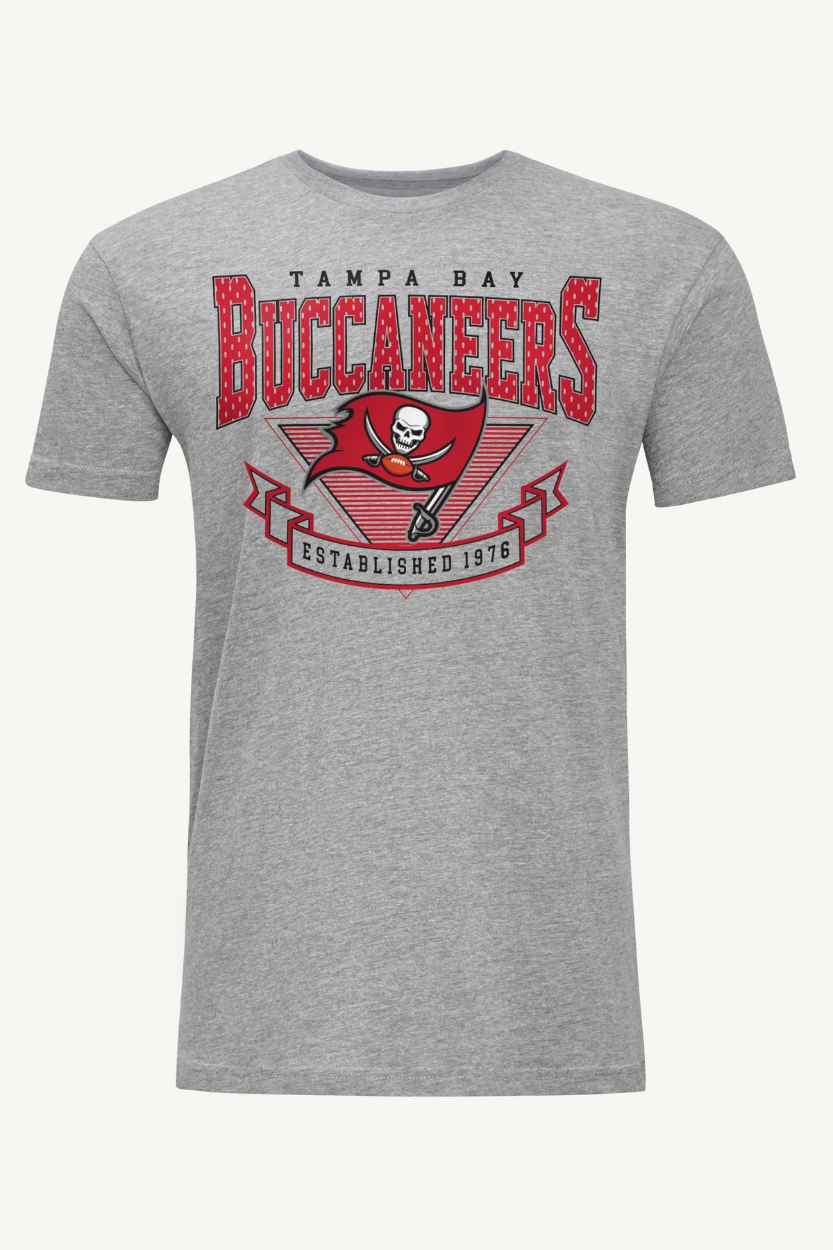 MENS TAMPA BAY BUCCANEERS 80's INSPIRED T SHIRT - Heather Grey