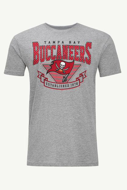 MENS TAMPA BAY BUCCANEERS 80's INSPIRED T SHIRT - Heather Grey