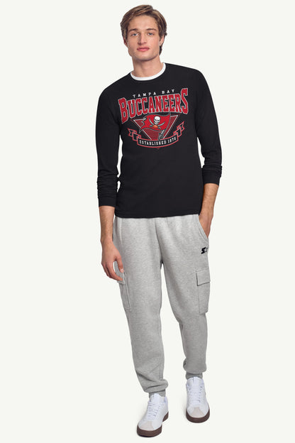 MENS TAMPA BAY BUCCANEERS 80's INSPIRED LONG SLEEVE T SHIRT - Black