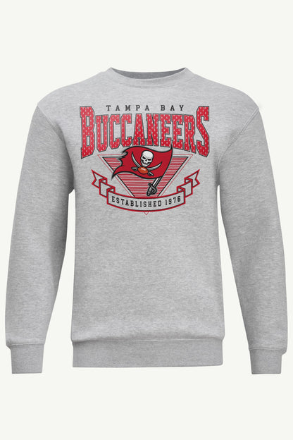 MENS TAMPA BAY BUCCANEERS 80's INSPIRED SWEATSHIRT - Heather Grey