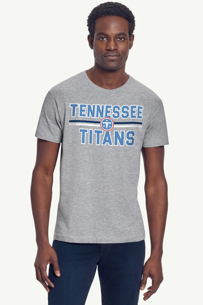 MENS TENNESSEE TITANS MESH LOOK T SHIRT - Heather Grey