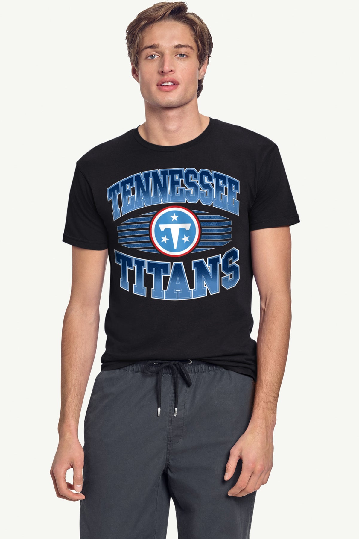 MENS TENNESSEE TITANS TEAM GRIT SHORT SLEEVE T SHIRT - Black