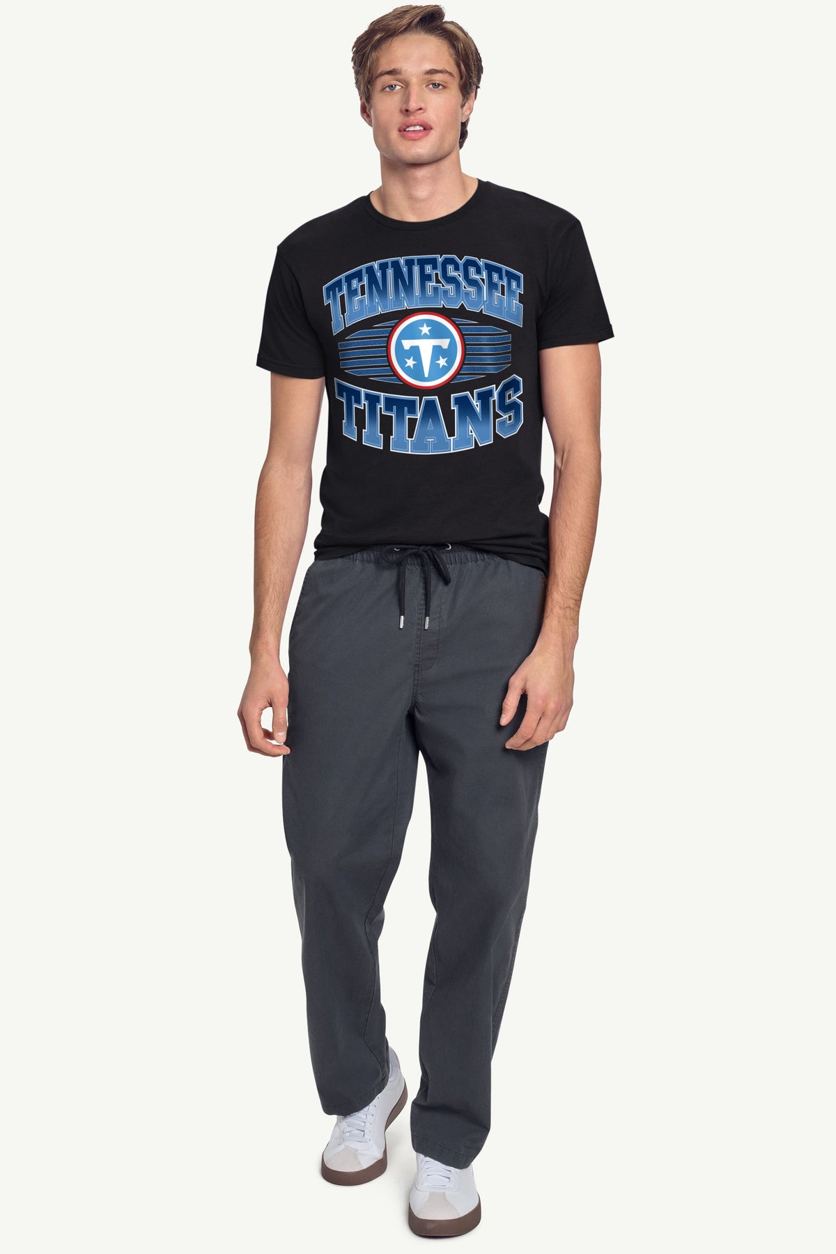 MENS TENNESSEE TITANS TEAM GRIT SHORT SLEEVE T SHIRT - Black
