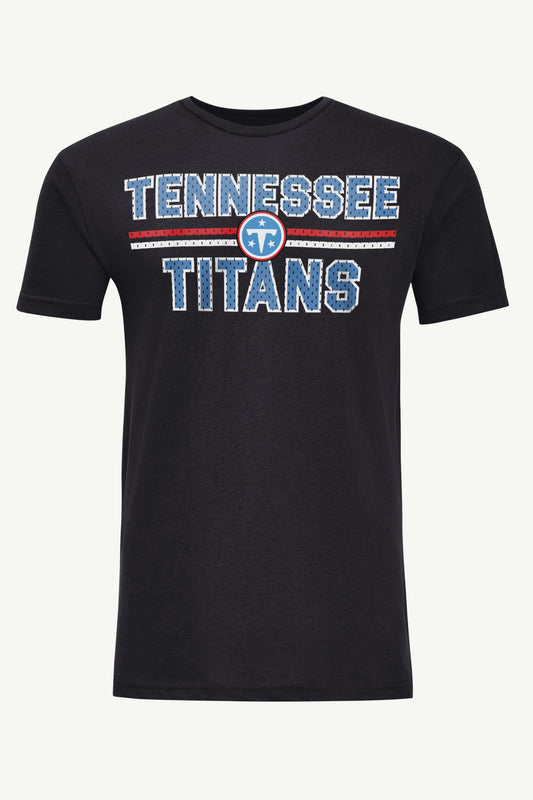MENS TENNESSEE TITANS MESH LOOK SHORT SLEEVE T SHIRT - Black