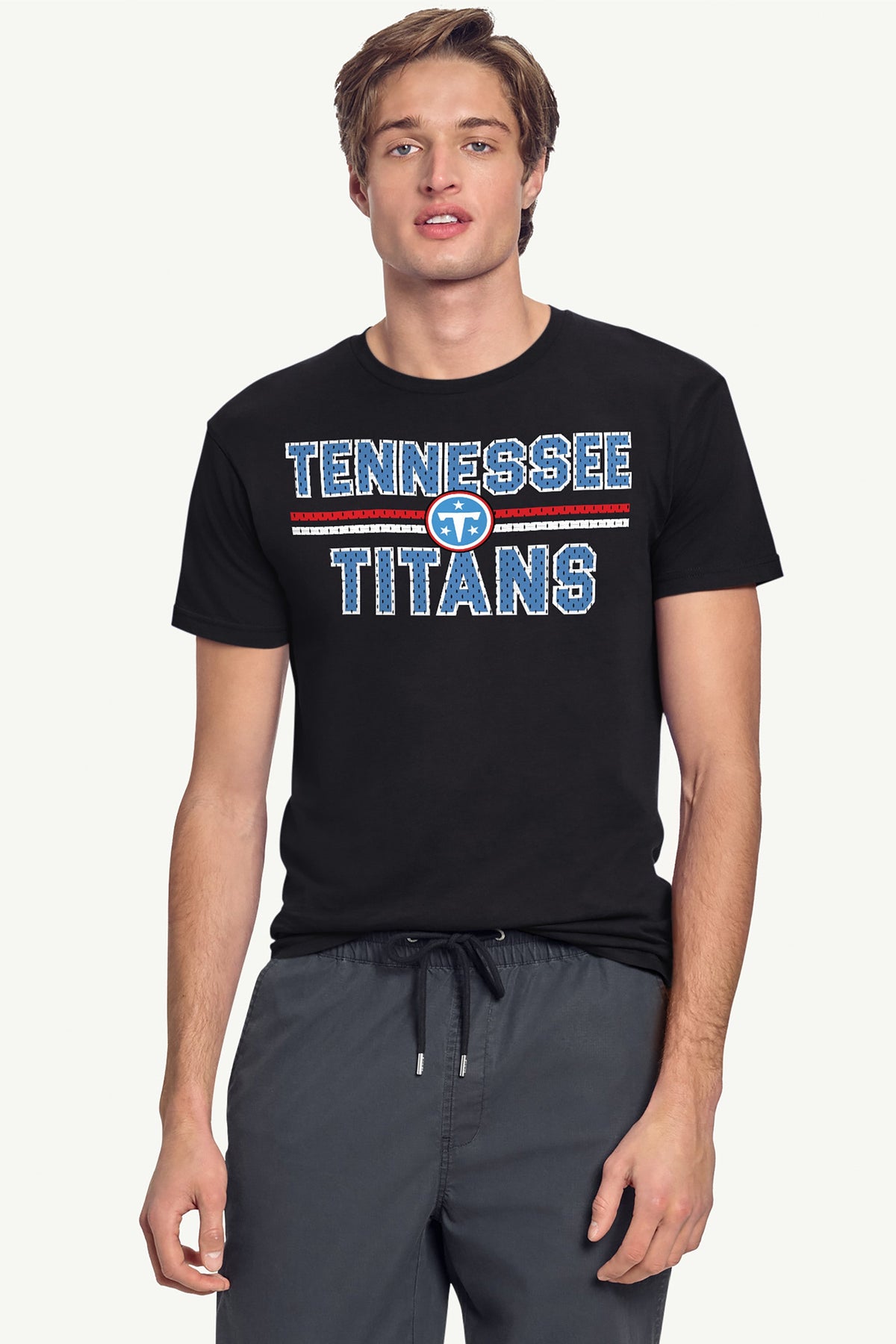 MENS TENNESSEE TITANS MESH LOOK SHORT SLEEVE T SHIRT - Black