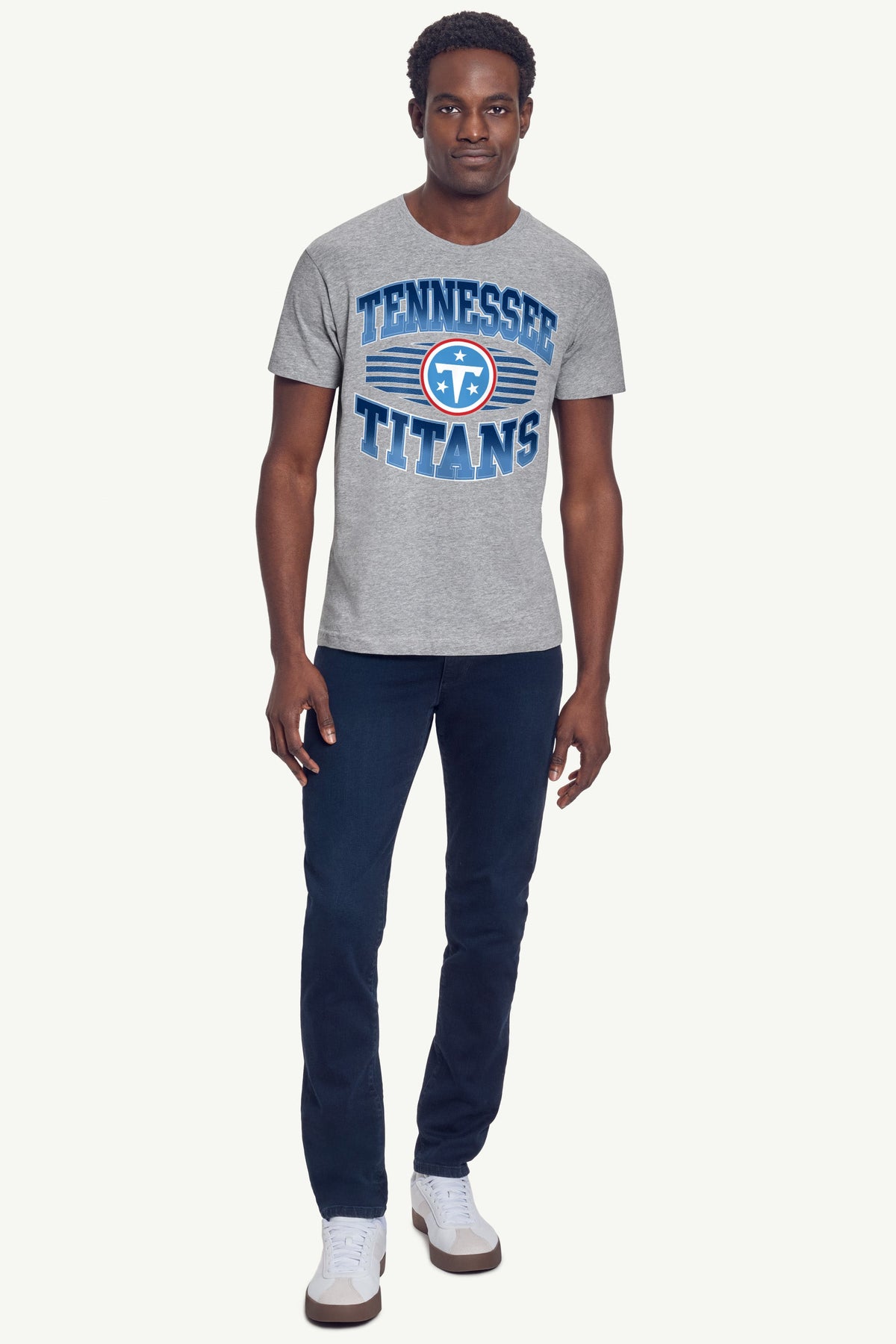 MENS TENNESSEE TITANS TEAM GRIT SHORT SLEEVE T SHIRT - Grey