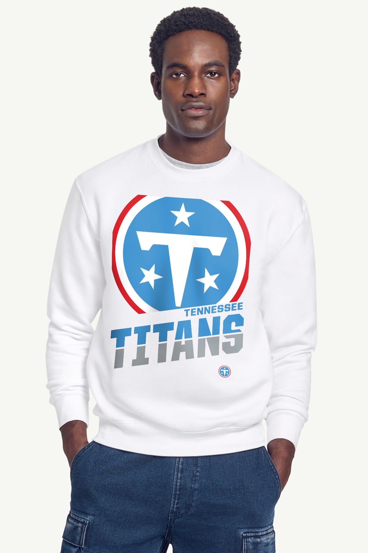 MENS TENNESSEE TITANS ZOOM SWEATSHIRT - White