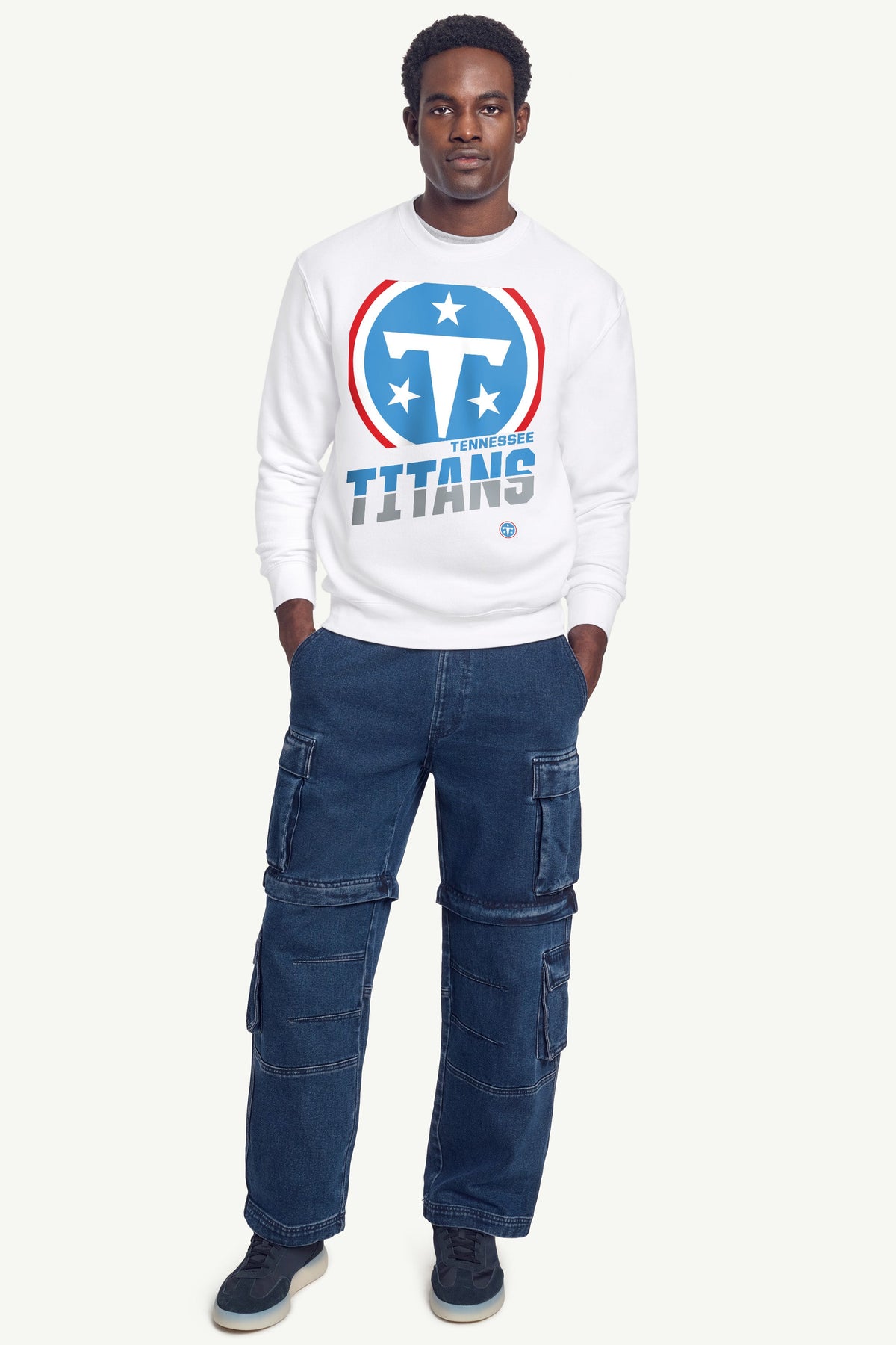 MENS TENNESSEE TITANS ZOOM SWEATSHIRT - White