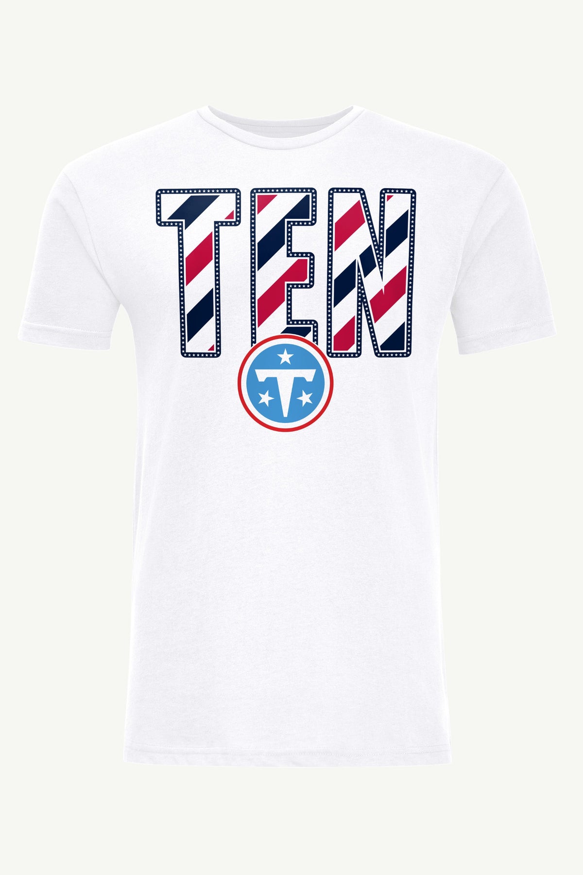 MENS TENNESSEE TITANS STARS AND STRIPES T SHIRT - White