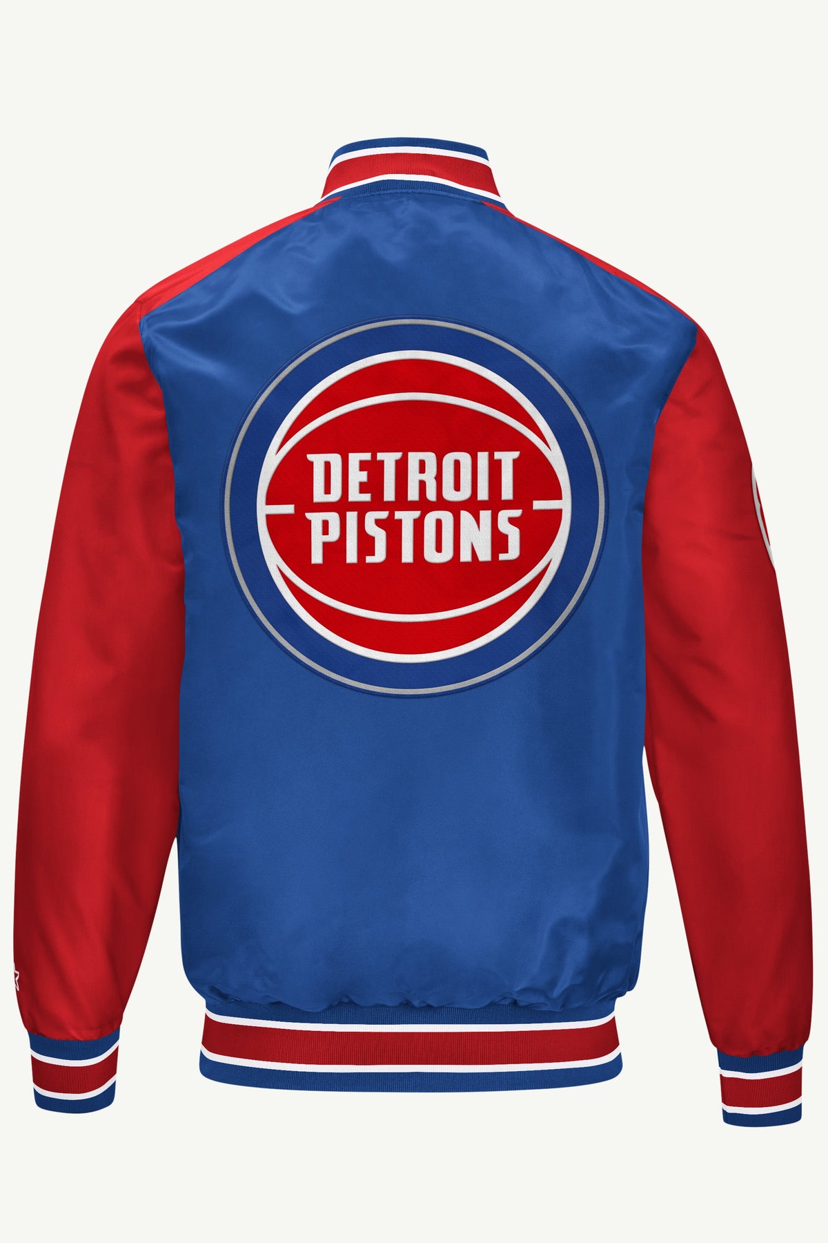MENS DETROIT PISTONS SATIN VARSITY JACKET - Starter